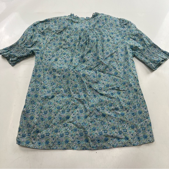 j.Crew women’s blue floral shirt S L86-18 - Picture 3 of 6